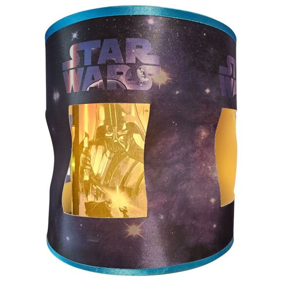 Disney Star Wars Darth Vader Yoda Storm Troopers Double Shade Die Cut Table Lamp - Picture 3 of 13